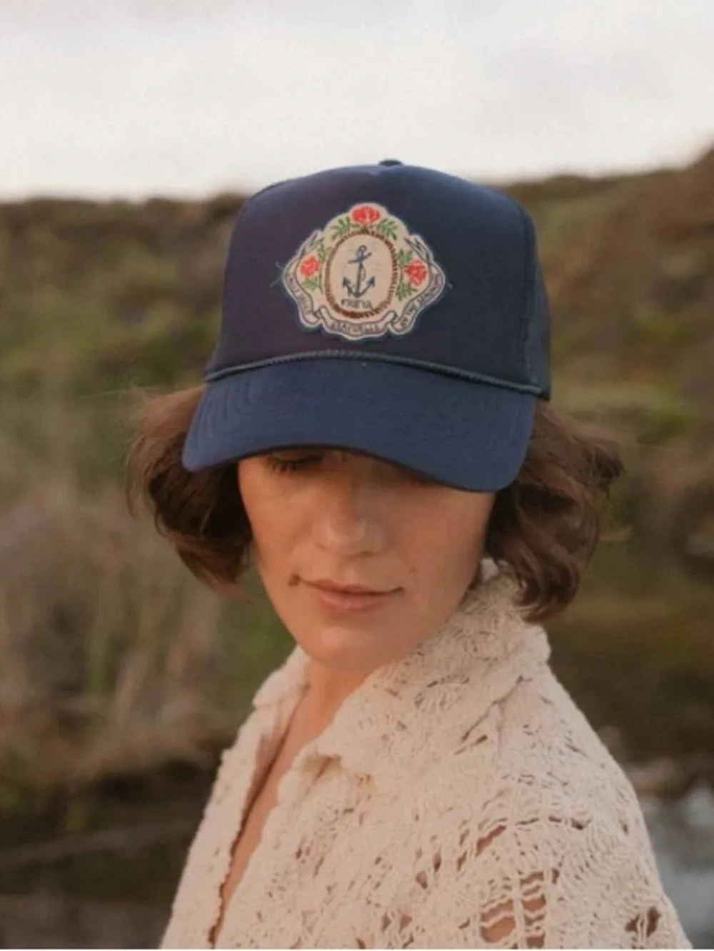 Freya Navy Anchor Patch Baseball Cap